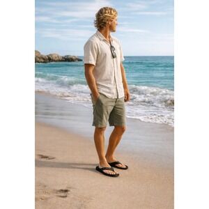 Teva Mush Black Flip Flops Men's 10 Cushioned Comfort‎ Sandals